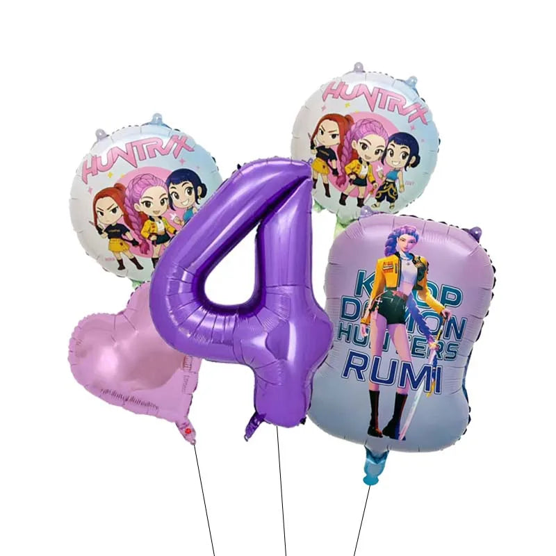 Ballon Age Anniversaire K-Pop en Film Aluminium