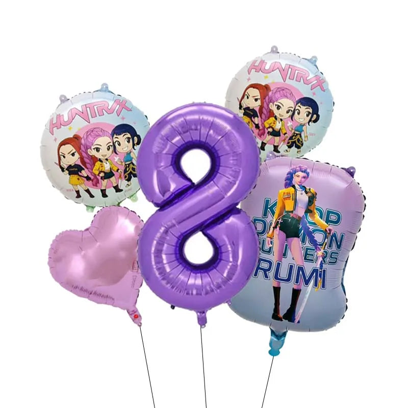 Ballon Age Anniversaire K-Pop en Film Aluminium