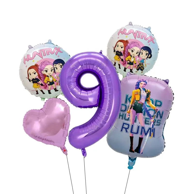 Ballon Age Anniversaire K-Pop en Film Aluminium