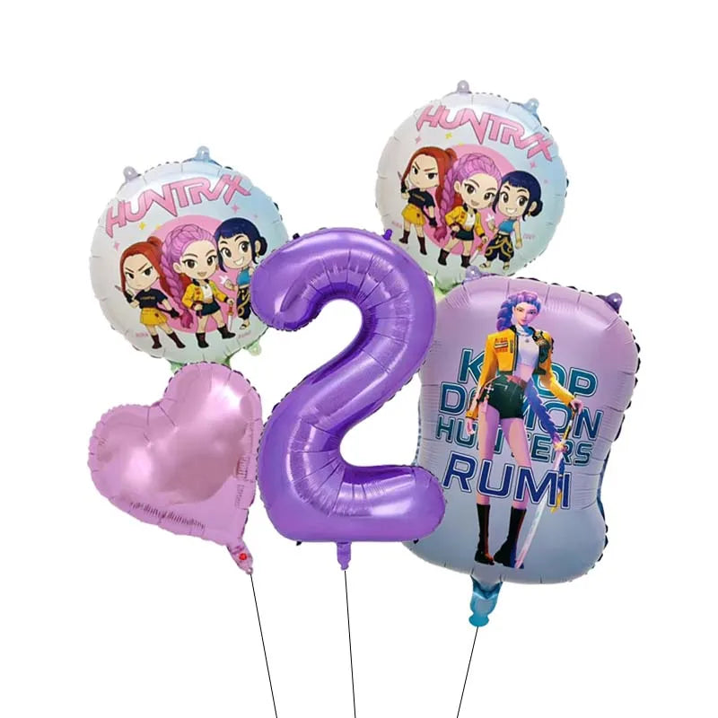 Ballon Age Anniversaire K-Pop en Film Aluminium